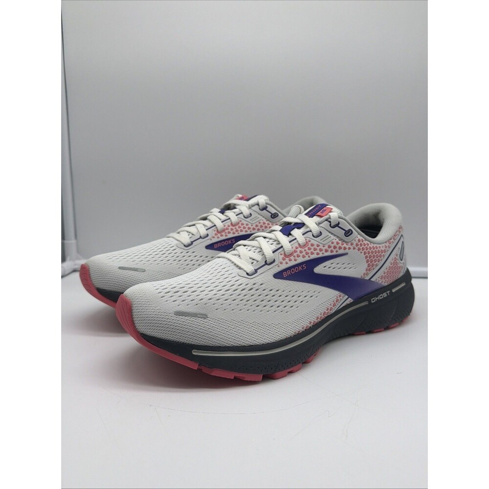 Brooks Ghost 14 Women's Size 9.5 B (Medium) Running Shoes White Pink Purple